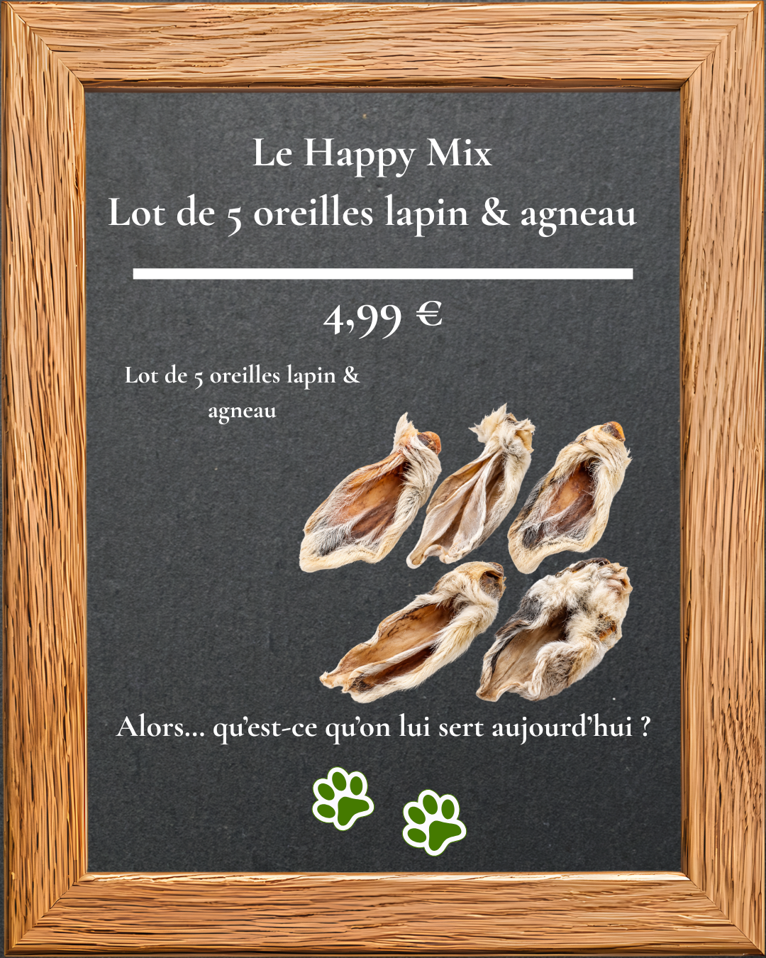 Le Happy Mix | Lot de 5 oreilles de lapin et d'agneau