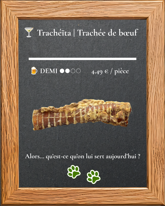 Trachéïta, trachée de bœuf, mastication naturelle pour chien
